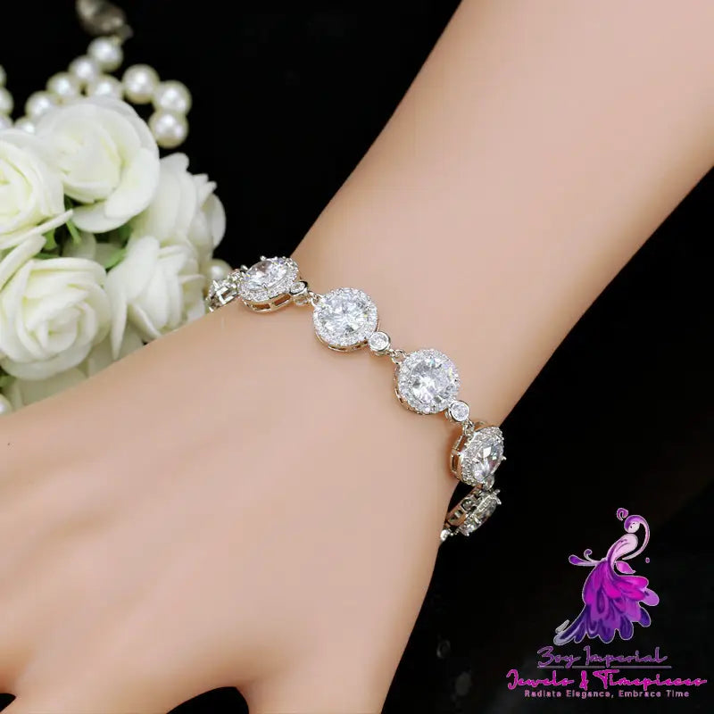 Zircon Trend Concentric Round Bracelet