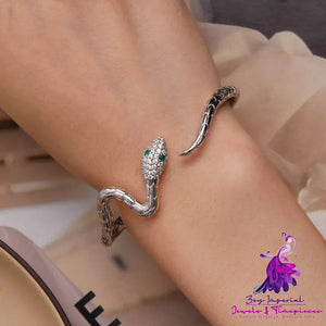 Snake Shaped Opening Copper Bracelet Personality