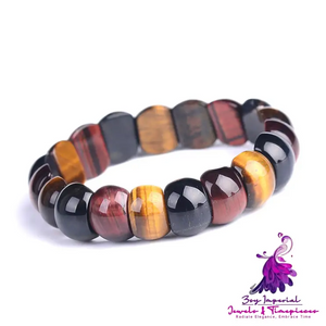 Tiger Eye Stone Hand Row Bracelet