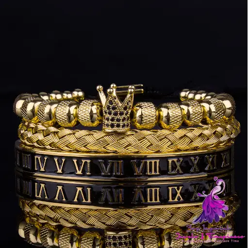 Crown Stainless Steel Handmade Bracelet