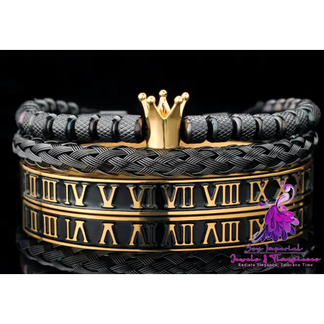 Crown Stainless Steel Handmade Bracelet