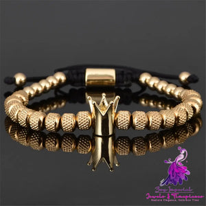 Crown Stainless Steel Handmade Bracelet