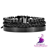 Crown Stainless Steel Handmade Bracelet