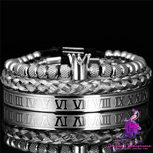 Crown Stainless Steel Handmade Bracelet