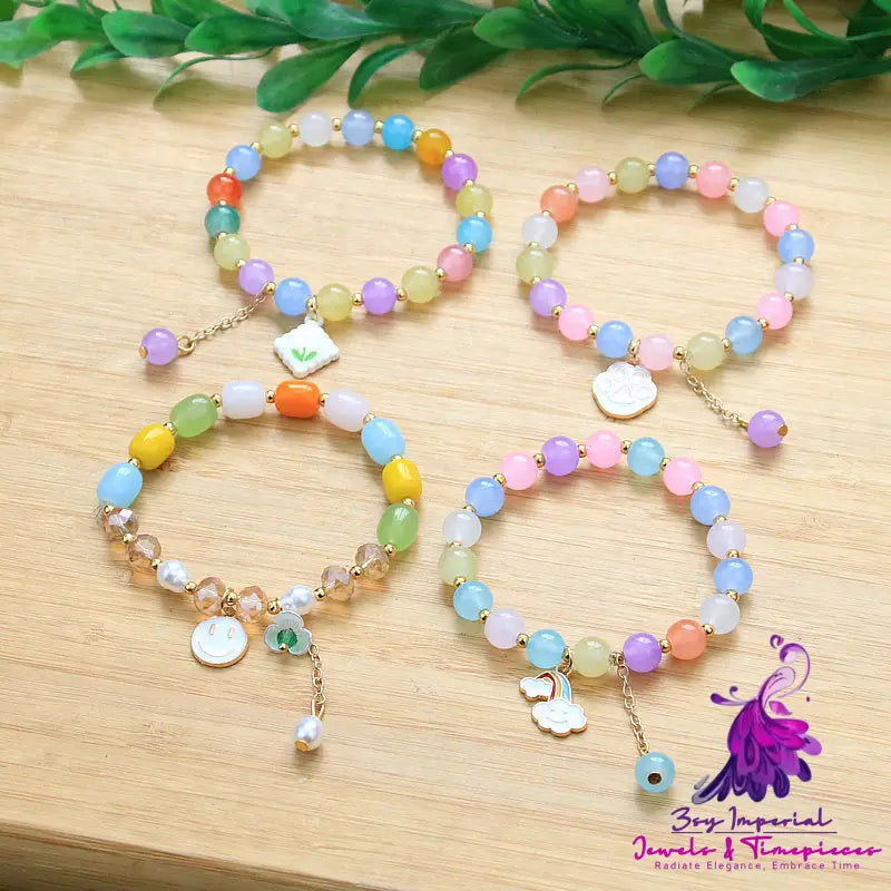 Colored Daisy Crystal Bracelet