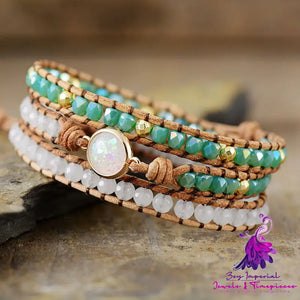 Opal Crystal Triple Wrap Bracelet