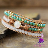 Opal Crystal Triple Wrap Bracelet