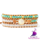 Opal Crystal Triple Wrap Bracelet