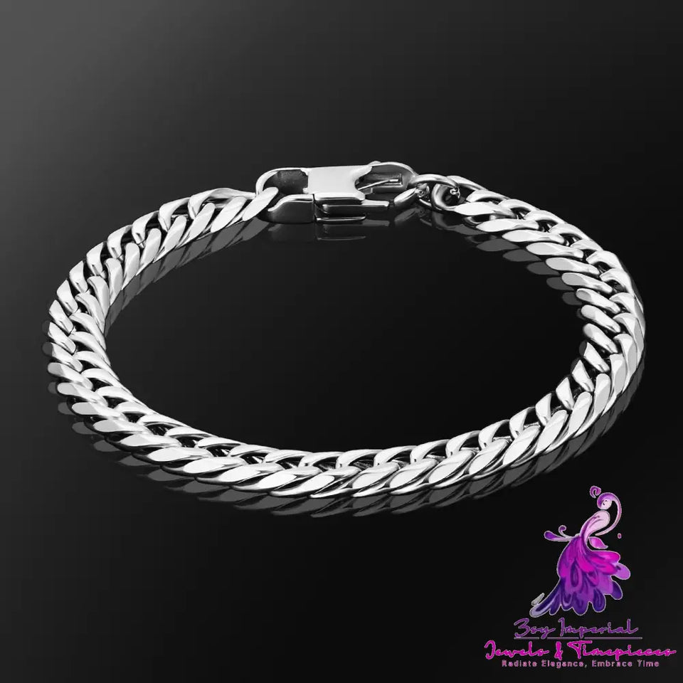 Hexagonal Grinding Cuban Bracelet