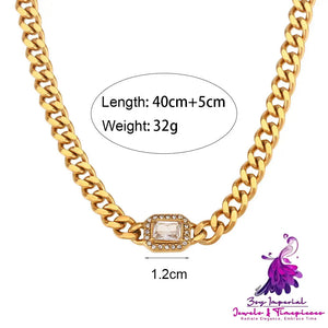 Fashionable All-match Stainless Steel Cuban Link Chain