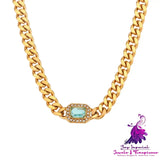 Fashionable All-match Stainless Steel Cuban Link Chain