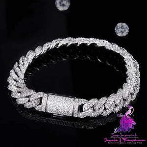 Cuban Bracelet With Moissanite Diamonds