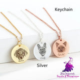 Stainless Steel Pet Photo Keychain Bracelet