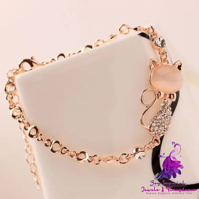 Diamond Cat Bracelet