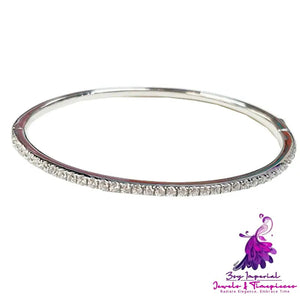 925 Silver Fine Row Diamond Bracelet