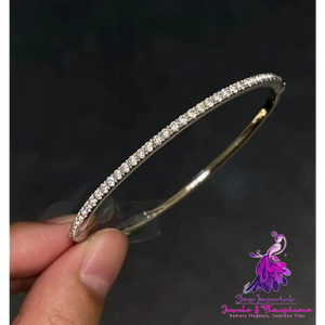 925 Silver Fine Row Diamond Bracelet