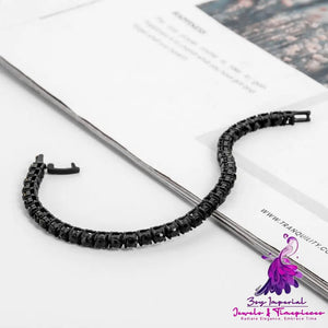 Mens Fashion Single Drain Diamond Bracelet