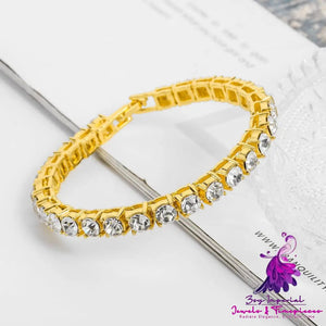 Mens Fashion Single Drain Diamond Bracelet