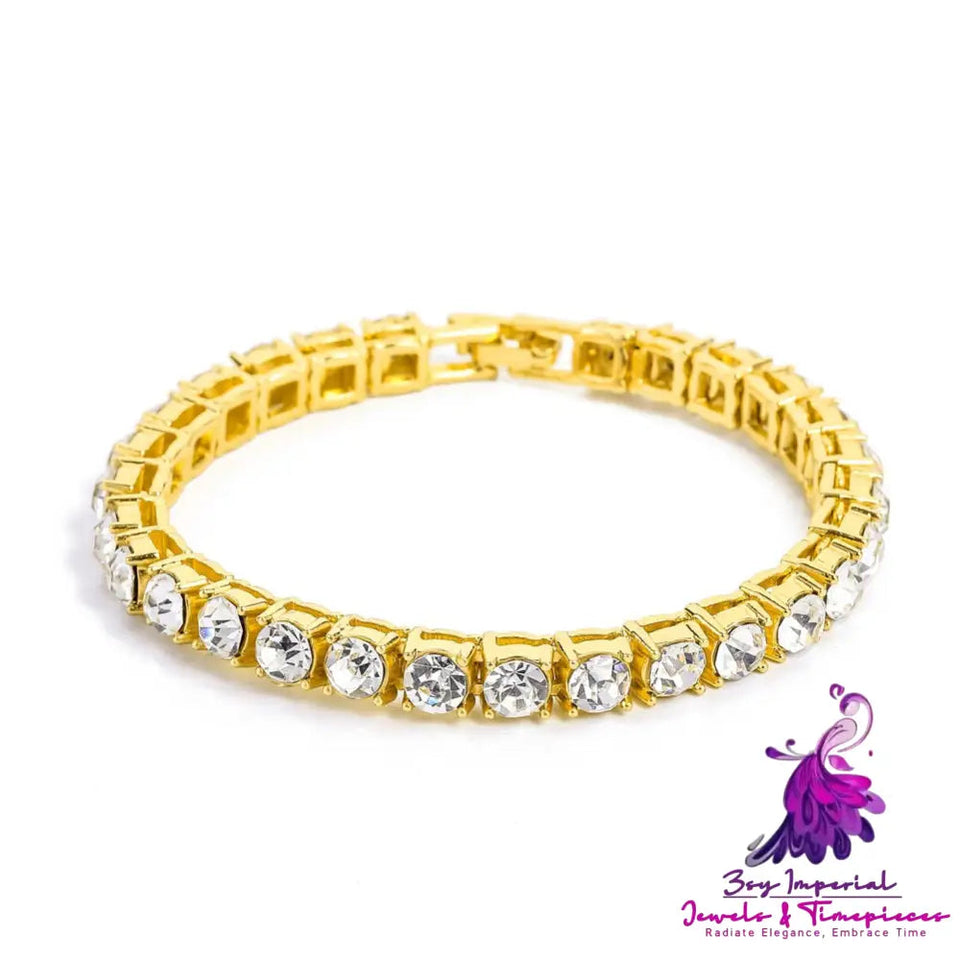 Mens Fashion Single Drain Diamond Bracelet