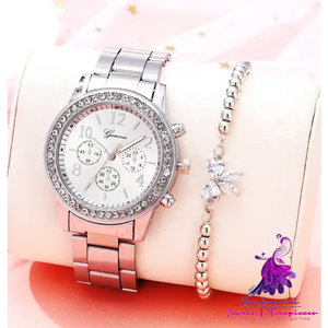 Geneva Diamond Bracelet Watch