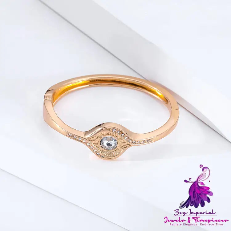 Eye Style Gold Alloy Gold Plated Diamond Decorative Simple