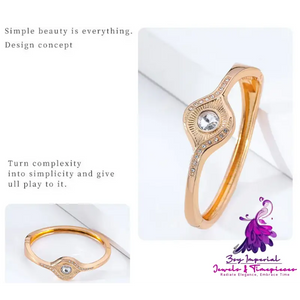 Eye Style Gold Alloy Gold Plated Diamond Decorative Simple