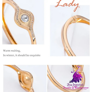 Eye Style Gold Alloy Gold Plated Diamond Decorative Simple