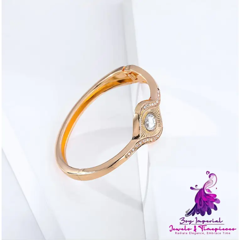 Eye Style Gold Alloy Gold Plated Diamond Decorative Simple