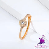 Eye Style Gold Alloy Gold Plated Diamond Decorative Simple