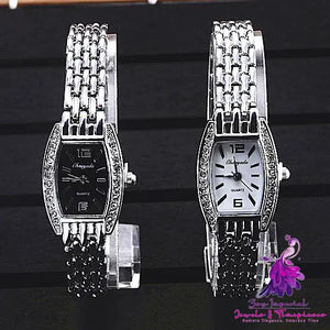 Square Dial Diamond Bracelet Watch for Women