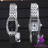 Square Dial Diamond Bracelet Watch for Women