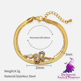 Snake-shaped Double-layer Stainless Steel Bracelet