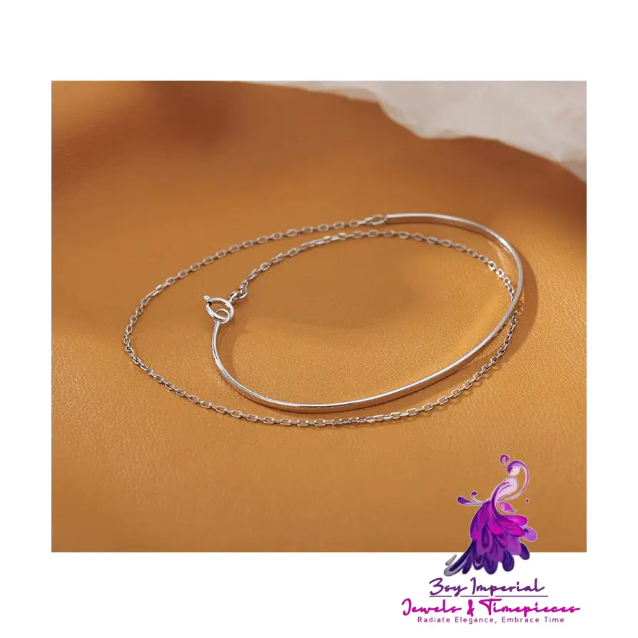 Double Layer Sterling Silver Bracelet