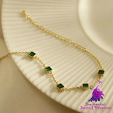 Fashionable All-match Elegant New Exquisite Emerald Zircon