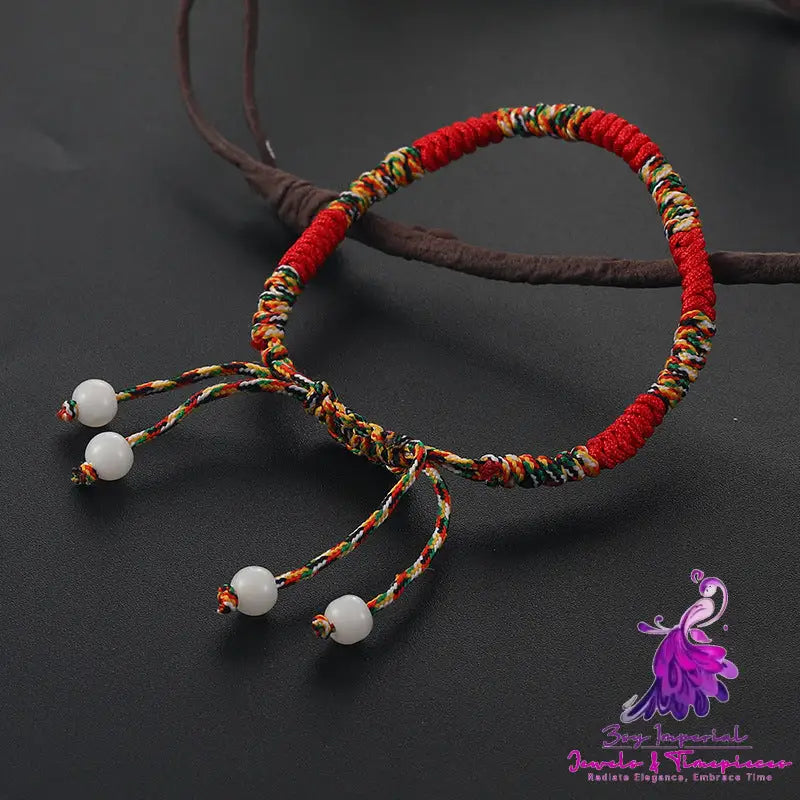 Ethnic Lucky Red Rope Bracelet