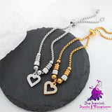 Hip Hop Hollowed Out Peach Heart Bracelet