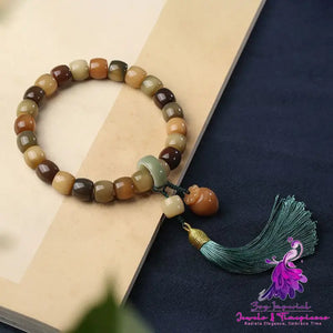 Straight Cut Weathered Bodhi Root Bracelet