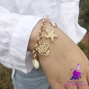 Women’s Fashion Simple Shell Starfish Scallop Love Bracelet