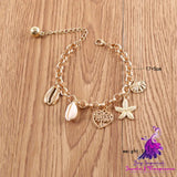 Women’s Fashion Simple Shell Starfish Scallop Love Bracelet