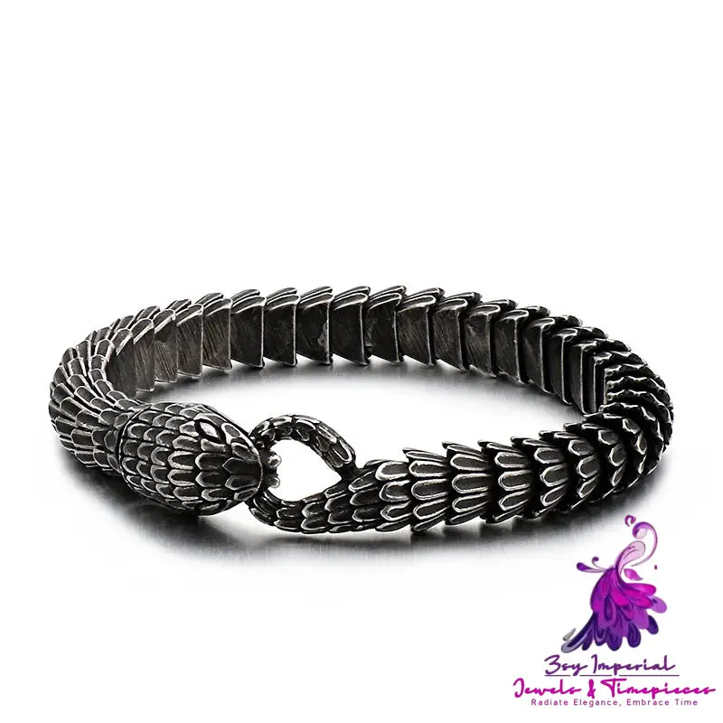 Trendy Stainless Steel Snake Bracelet