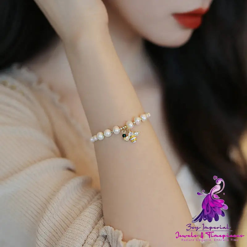 Bee Baroque Pearl Bracelet