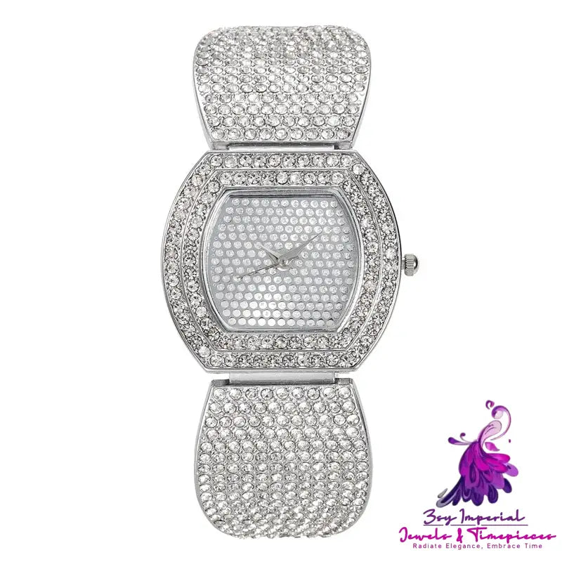 Small Fragrant Full Diamond Women’s Bracelet Watch