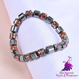 Natural Black Gallstone Bracelet