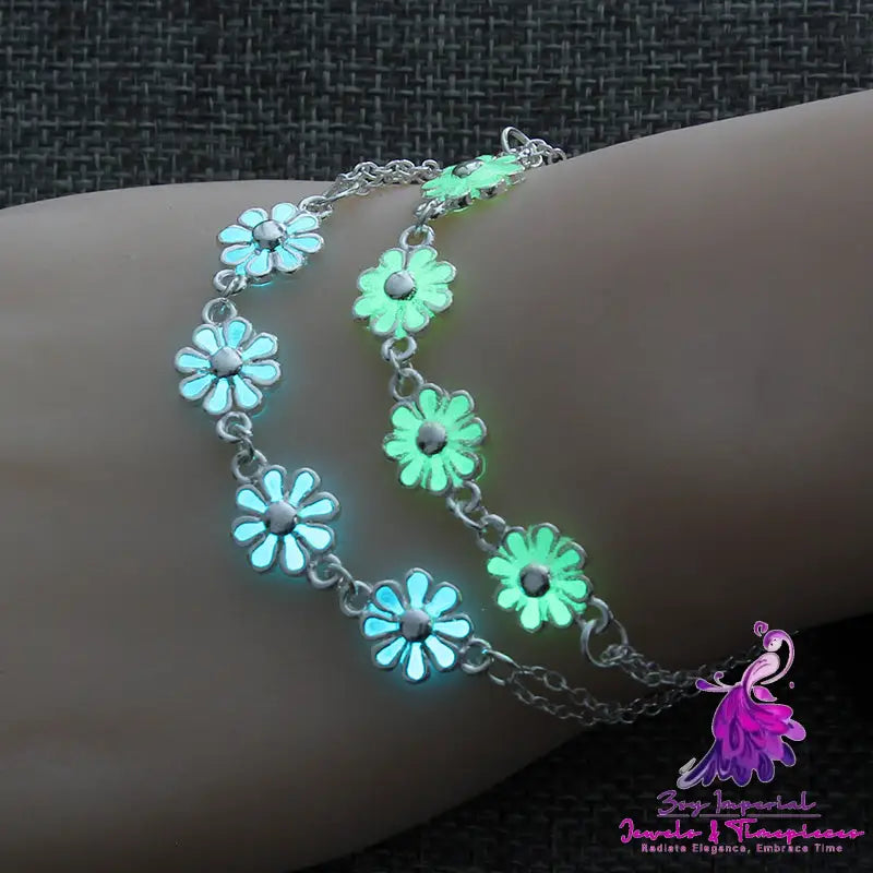 Glow-in-the-Dark Flower Bracelet