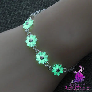 Glow-in-the-Dark Flower Bracelet