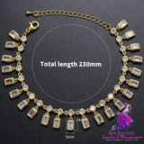 Gold-plated Square Zirconia Bracelet