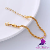 Vacuum Electroplated Gold Twist Bracelet