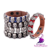 Personality Skull Leather Bracelet