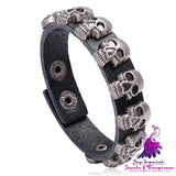 Personality Skull Leather Bracelet