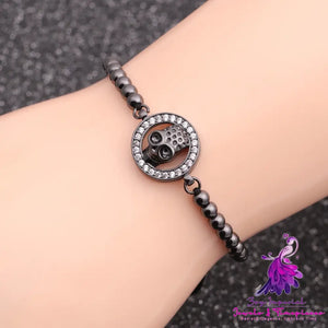 Tiny Zircon Skull Bracelet